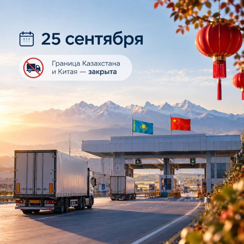 25 сентября — автомобильная граница Казахстана и Китая будет закрыта