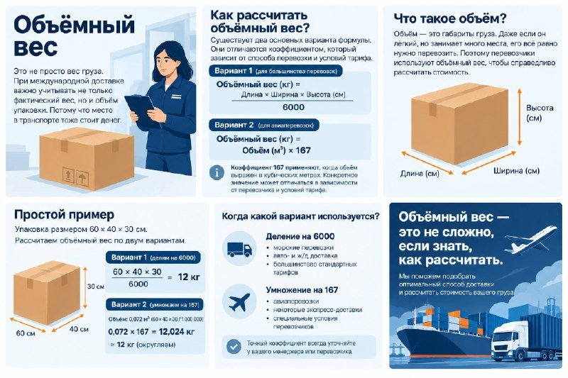 Объёмный вес: почему габариты груза влияют на стоимость доставки?